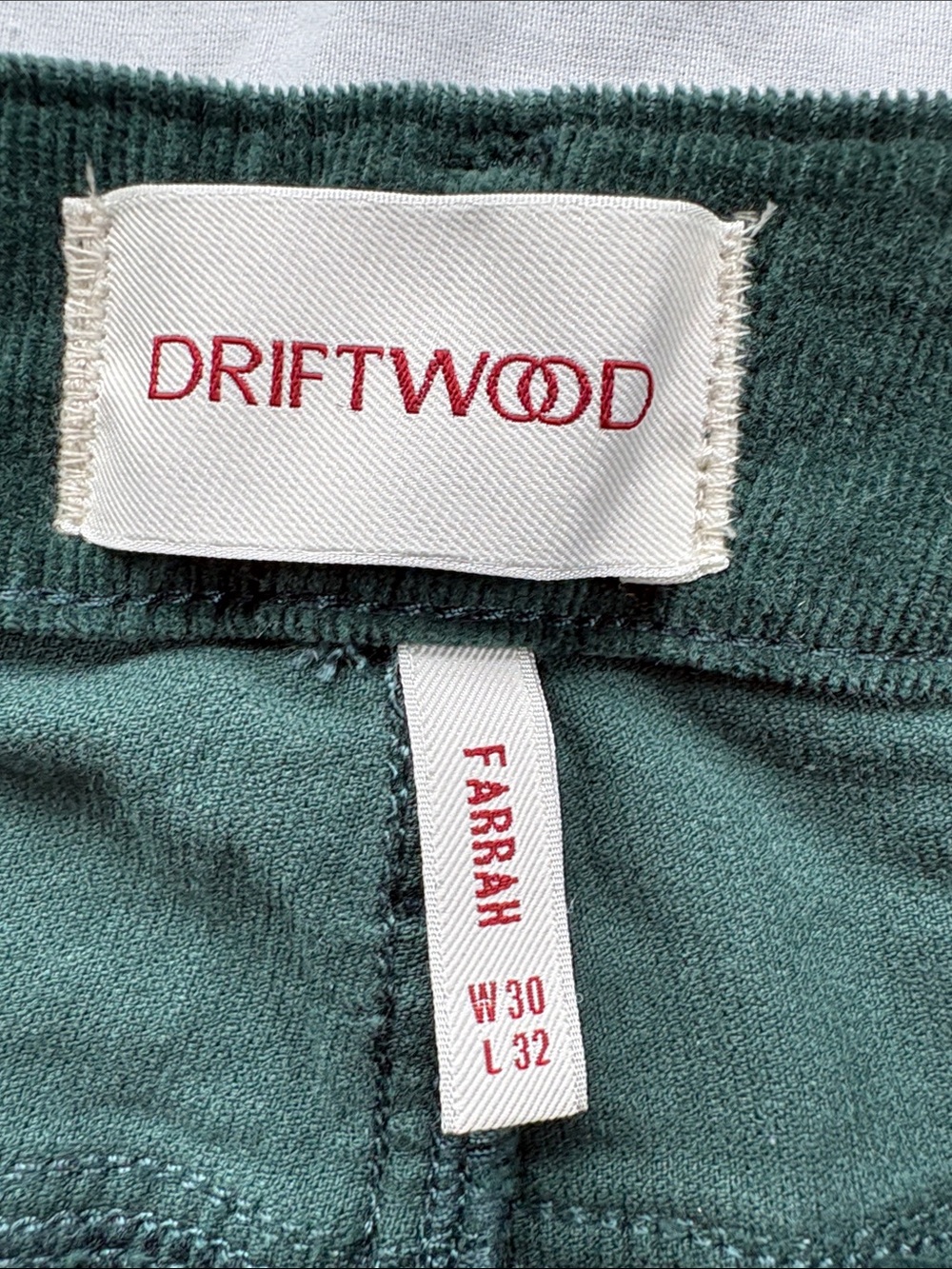 Driftwood Farrah Floral Embroidered Corduroy Flare Jeans Womens Size 30 x 32 - Picture 3 of 13